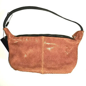 Snake Print Mini Hobo Shoulder Bag